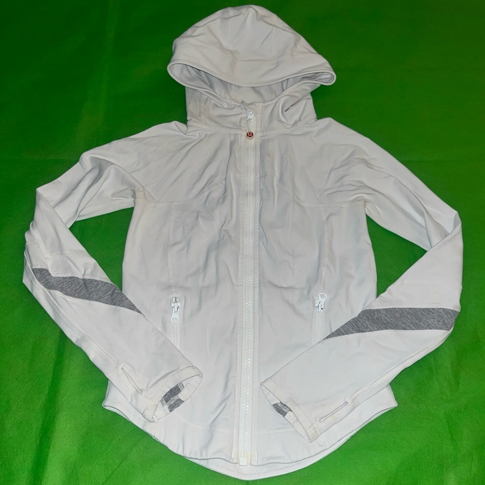 Lululemon white workout jacket
